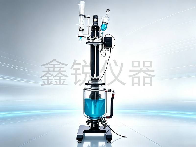 升降、旋转双层玻璃反应釜SJS212-5L - 细节实拍