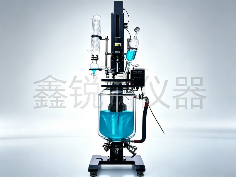升降、旋转双层玻璃反应釜SJS212-5L - 细节实拍