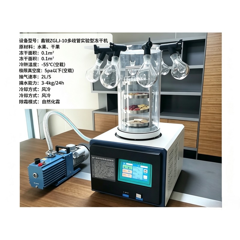  鑫锐ZGLJ-10多歧管实验型冻干机现场测试