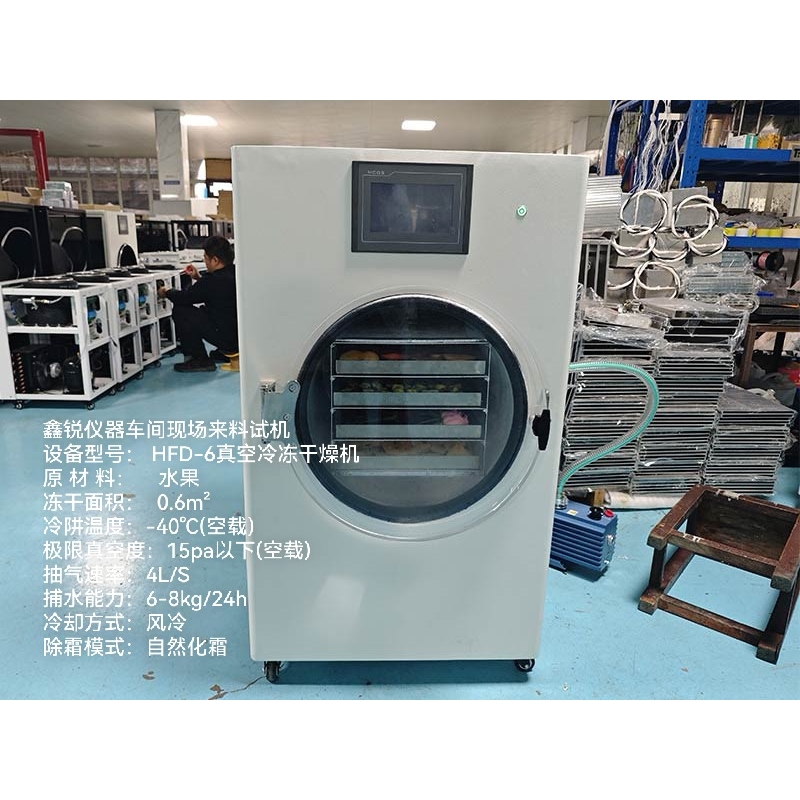 鑫锐仪器HFD-6真空冷冻干燥机车间现场来料试机